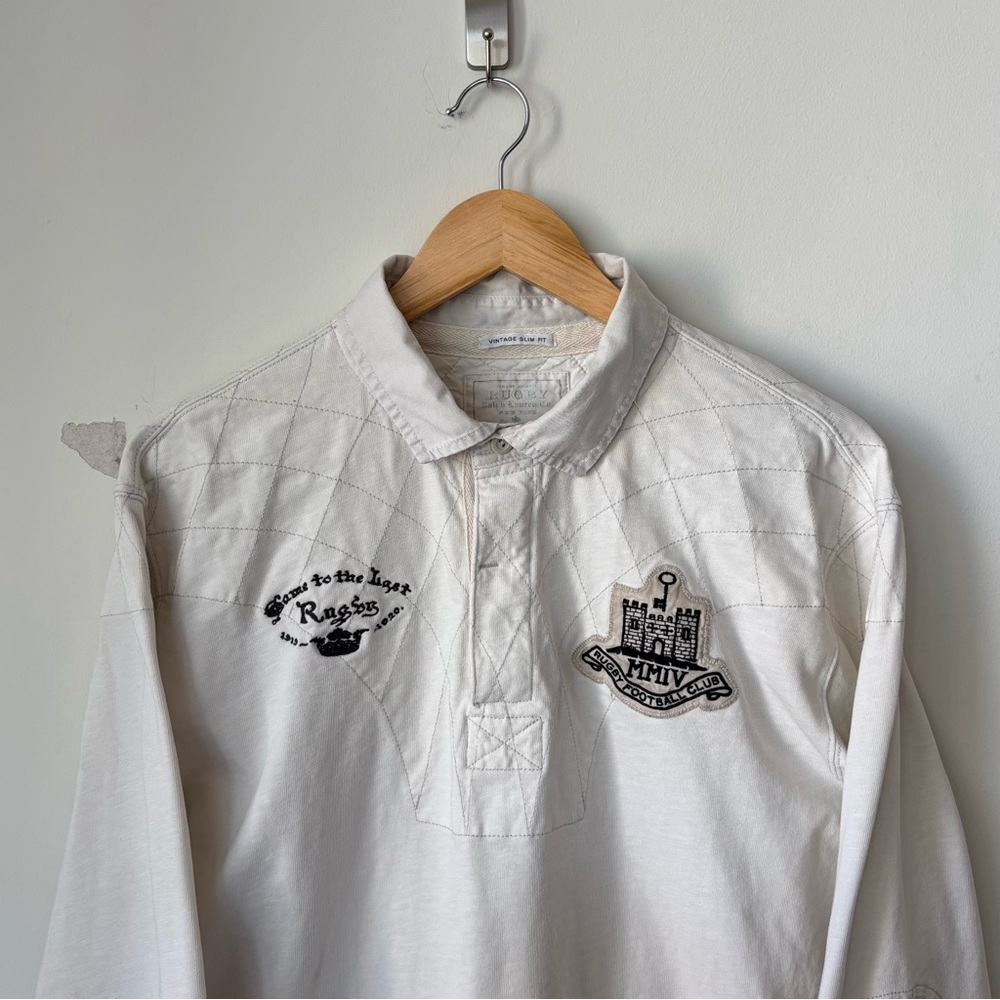 Rugby Ralph Lauren Vintage Slim Fit Rugby Shirt Men’s XXL Football Club Crest - Picture 2 of 15